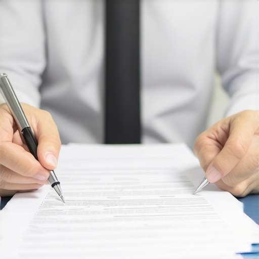 Lawyer examining documents to speed up immigration process