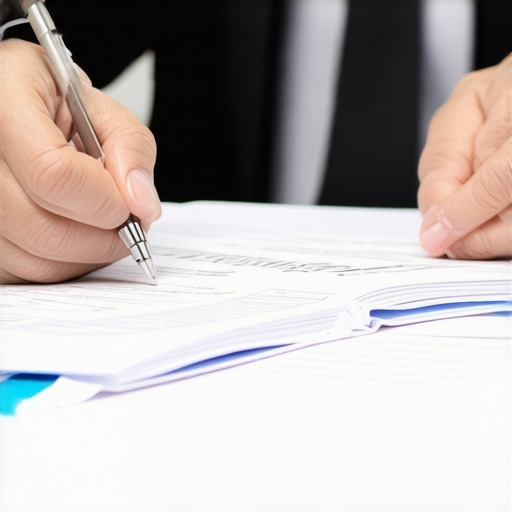 Person reviewing documents with an immigration attorney during a consultation.