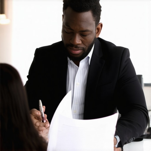 Immigration attorney analyzing visa application strategies during a consultation.