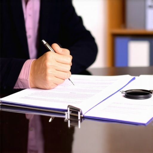 Professional Immigration Consultation Immigration lawyer helping client with legal documents