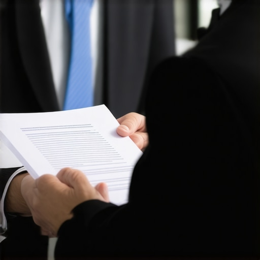 Immigration lawyer consulting with a client over documents discussing strategies