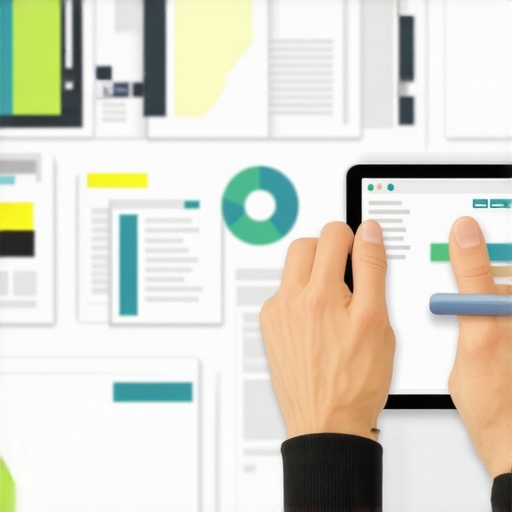 Persona ordenando documentos digitales y planificando en una tablet con herramientas de gestión